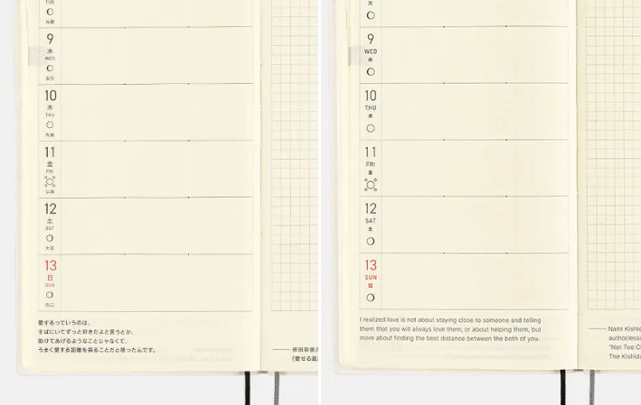 2025 Hobonichi Techo - Sneaker Leaf Green Weeks  MEGA Softcover Book / Weekly Horizontal / Jan start / Mon start