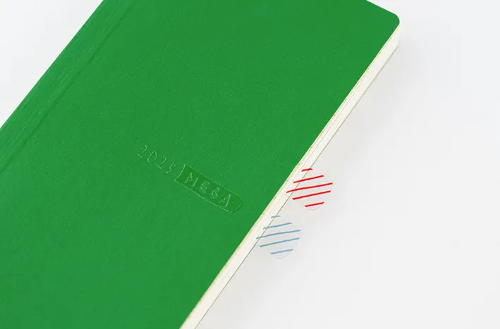 2025 Hobonichi Techo - Sneaker Leaf Green Weeks  MEGA Softcover Book / Weekly Horizontal / Jan start / Mon start