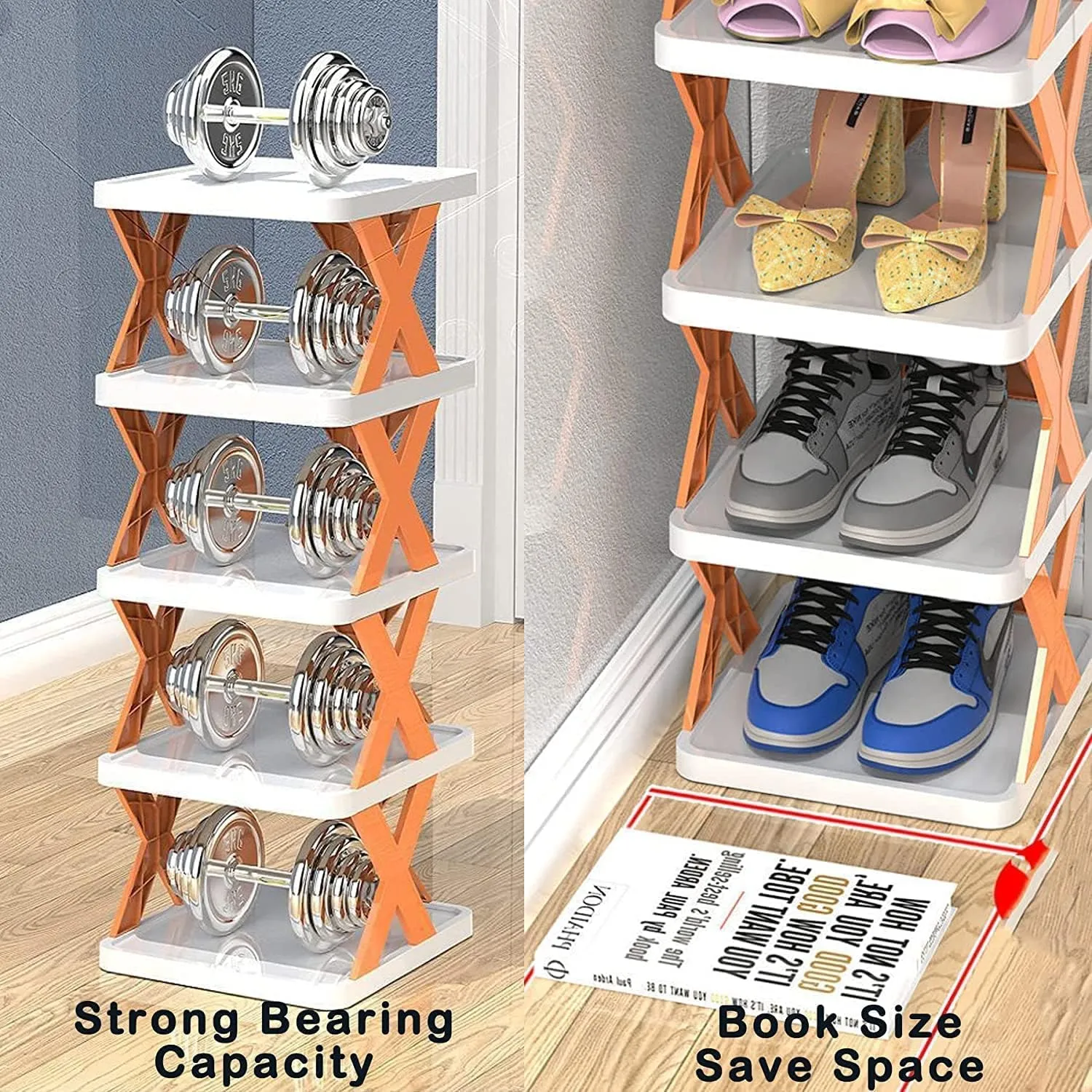 6-Layer Foldable Shoe Rack for Home & Office Storage
