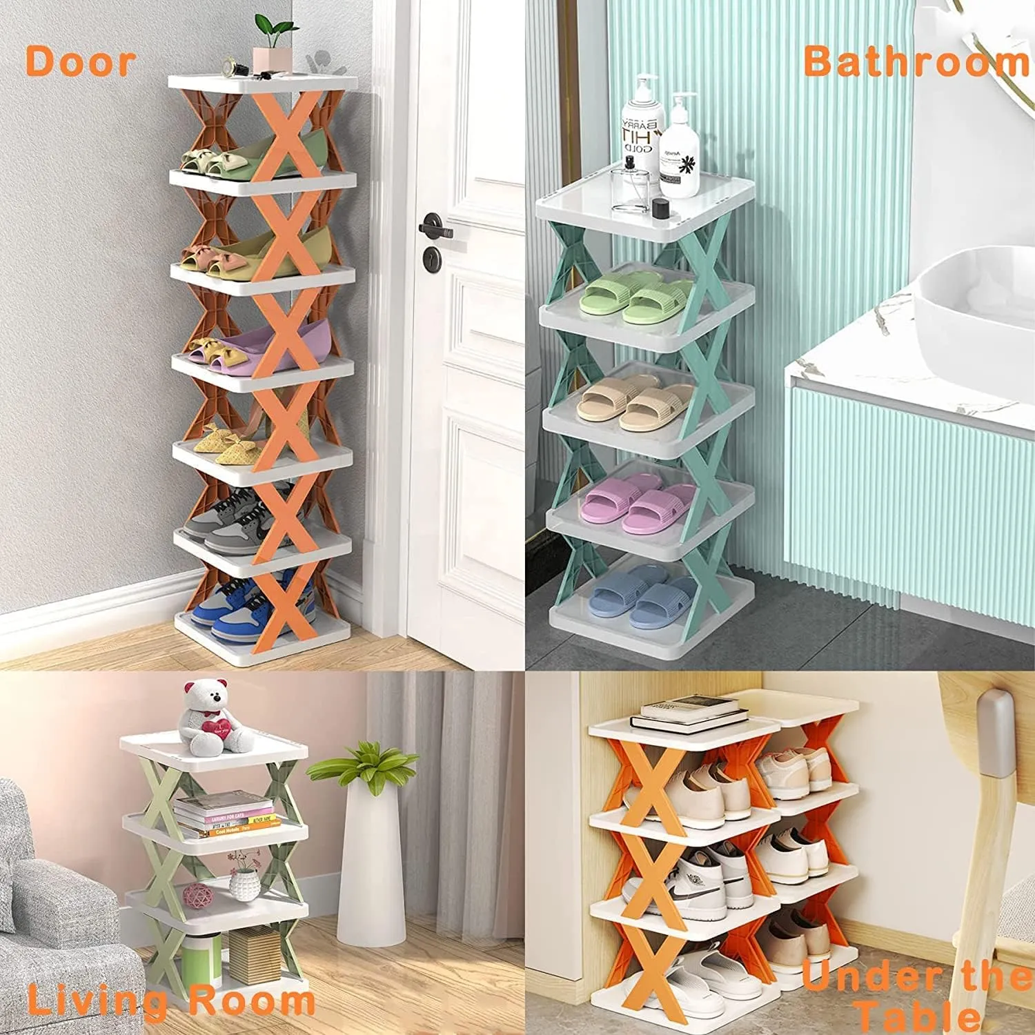 6-Layer Foldable Shoe Rack for Home & Office Storage