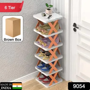 6-Layer Foldable Shoe Rack for Home & Office Storage