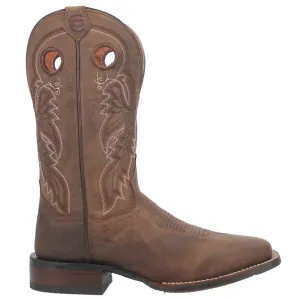 Abram Embroidered Square Toe Pull On Cowboy Boots