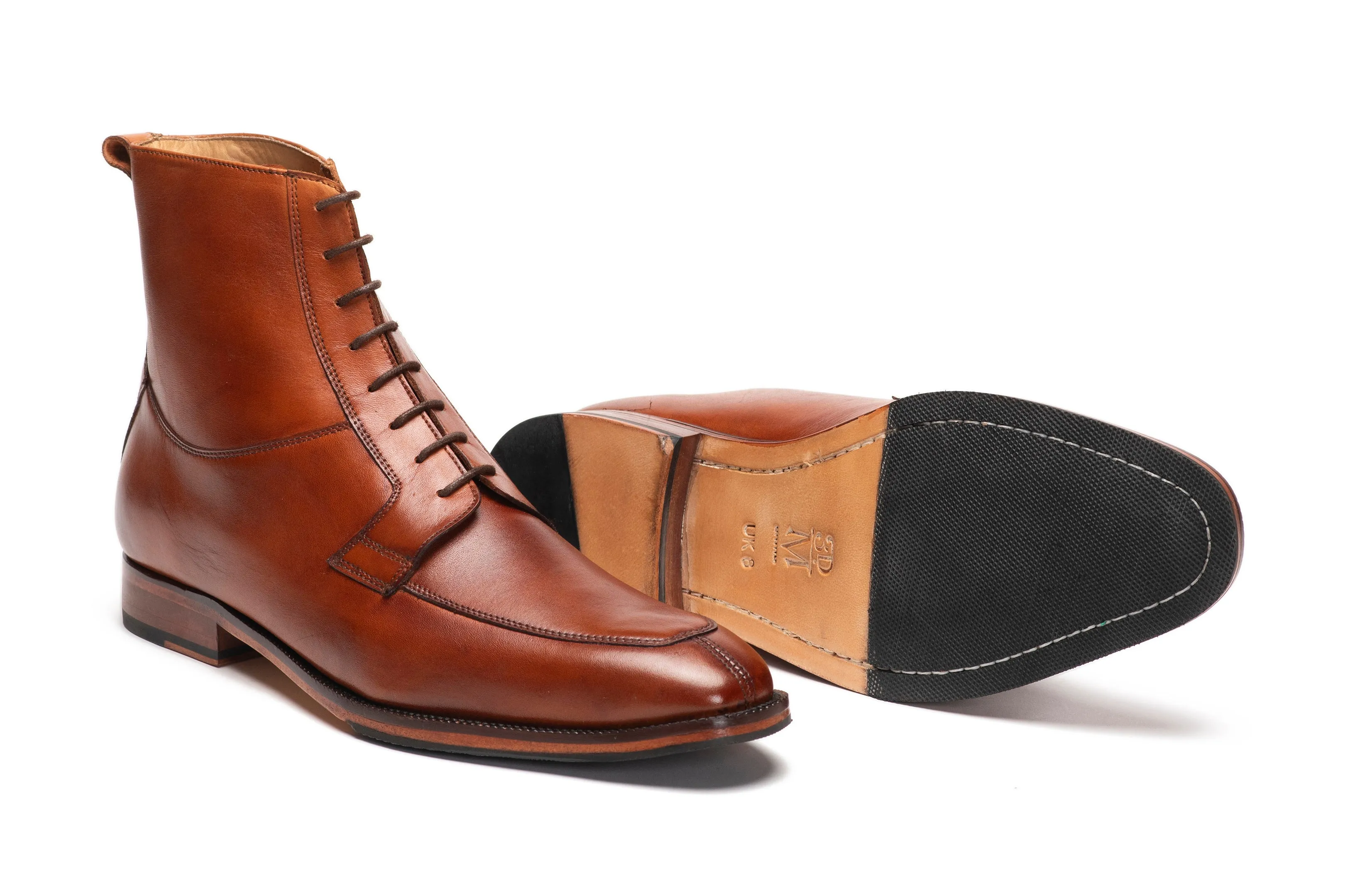 Apron Derby Boot - Tan