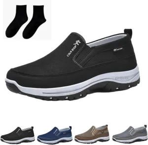 Auguscare Shoes Men, Orthowalkway Mens Shoes, Men's Arch Support Slip-On Canvas Loafers