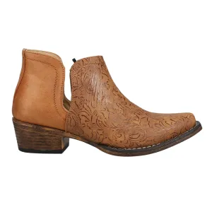 Ava Embossed Snip Toe Pull On Cowboy Booties