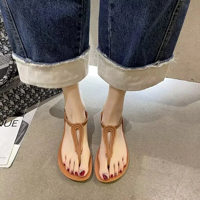 binfenxie  -  2024 Clip Toe Flats Sandals Women Summer Fashion New Shoes Beach Slippers Walking Mujer Flip Flops Casual Slides Cozy Zapatillas
