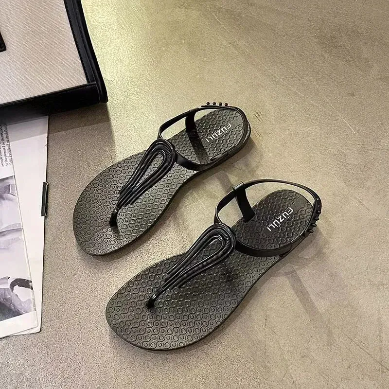 binfenxie  -  2024 Clip Toe Flats Sandals Women Summer Fashion New Shoes Beach Slippers Walking Mujer Flip Flops Casual Slides Cozy Zapatillas