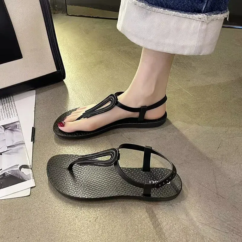 binfenxie  -  2024 Clip Toe Flats Sandals Women Summer Fashion New Shoes Beach Slippers Walking Mujer Flip Flops Casual Slides Cozy Zapatillas