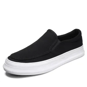 Casual Slip on Canvas Shoes Thick Bottom Loafers for Men | runandup