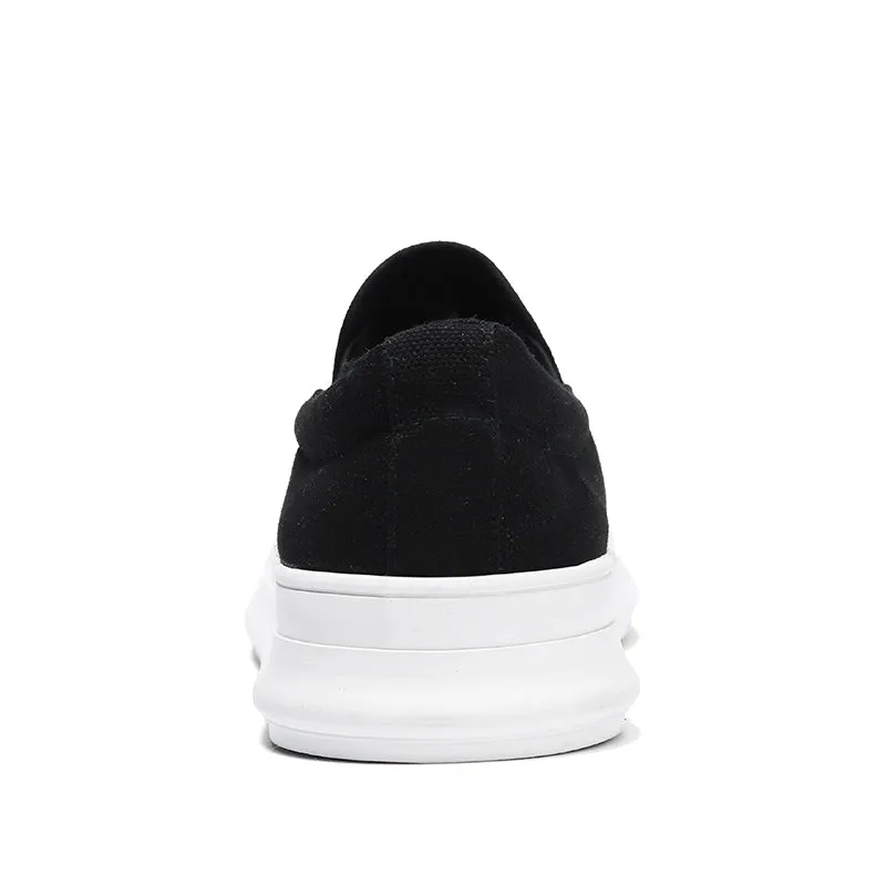 Casual Slip on Canvas Shoes Thick Bottom Loafers for Men | runandup