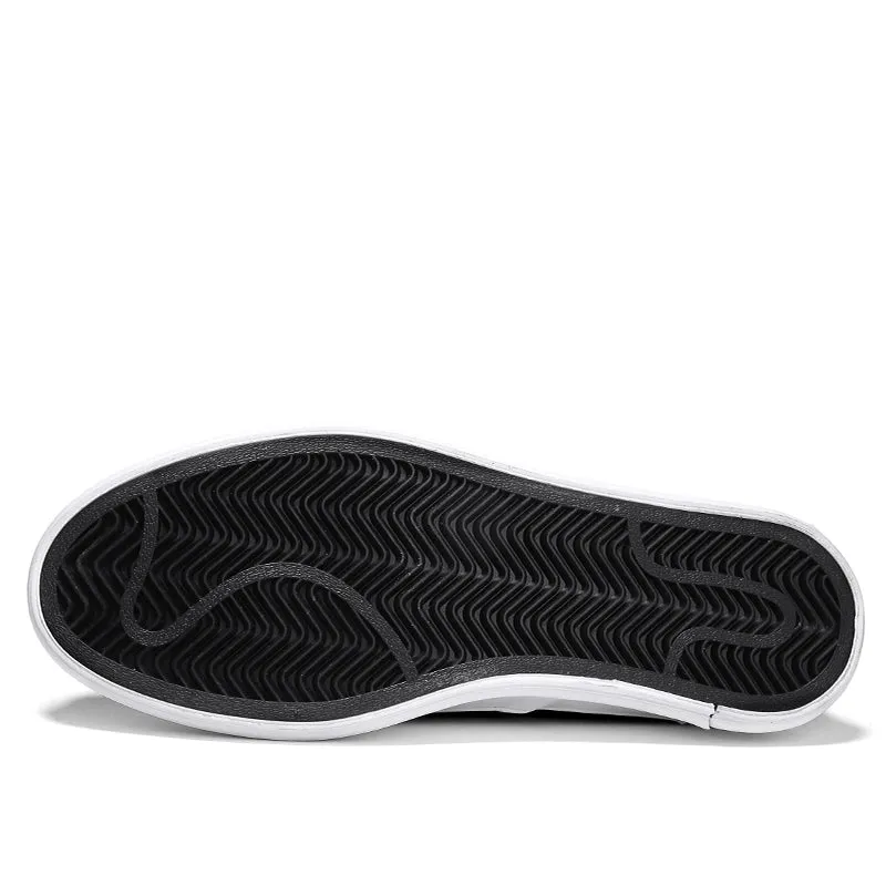 Casual Slip on Canvas Shoes Thick Bottom Loafers for Men | runandup