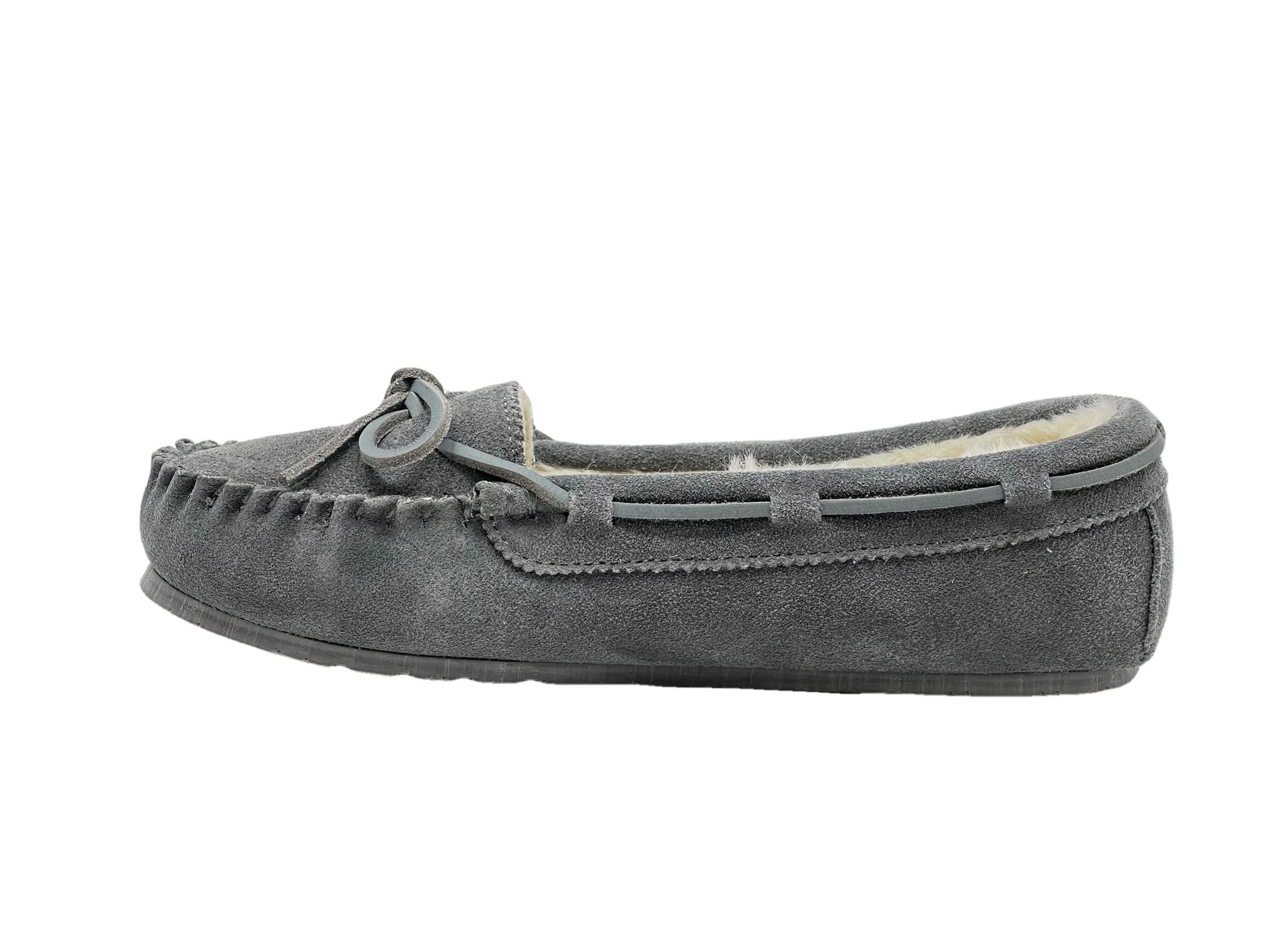 CLARKS Holly Indoor Outdoor Faux Fur Slippers Grey Crme (7, Grey Creme)