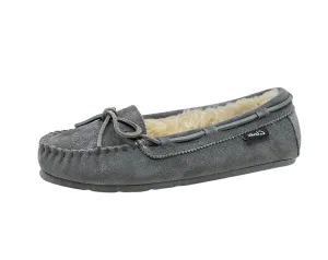 CLARKS Holly Indoor Outdoor Faux Fur Slippers Grey Crme (7, Grey Creme)