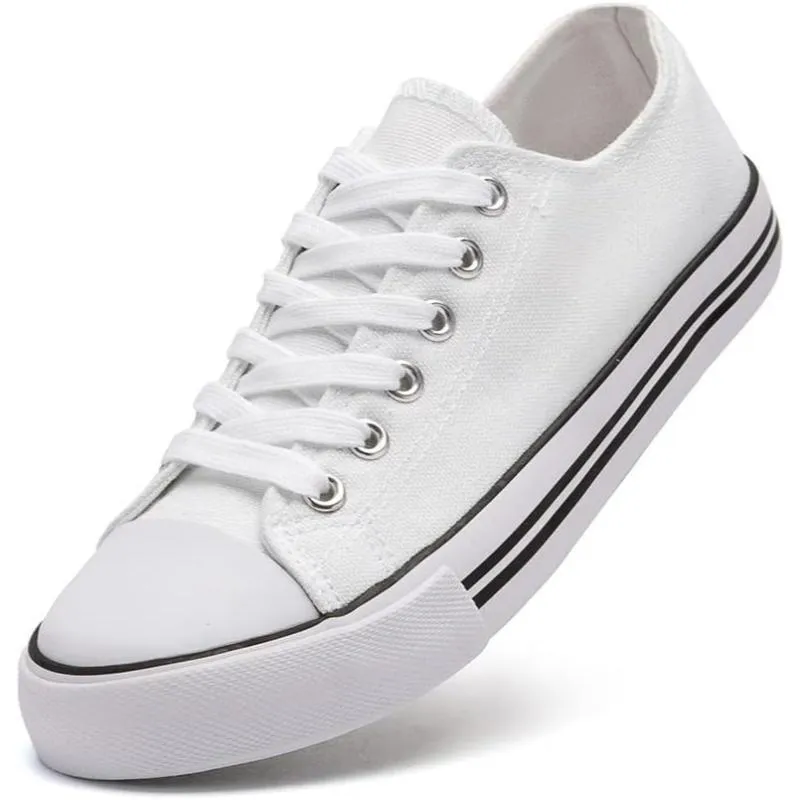 Classic Canvas Lace Up Sneakers For Women
