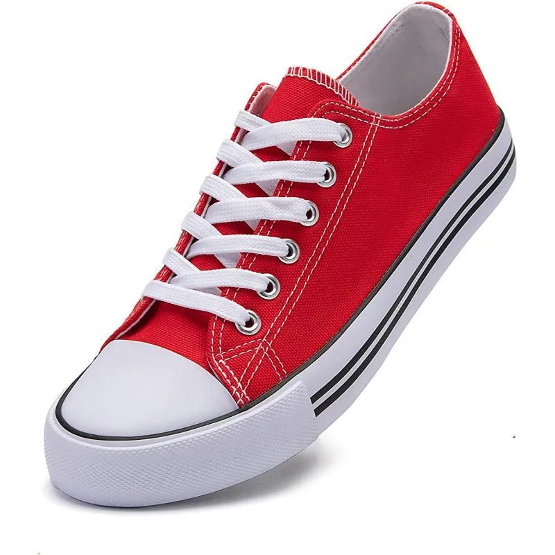 Classic Canvas Lace Up Sneakers For Women
