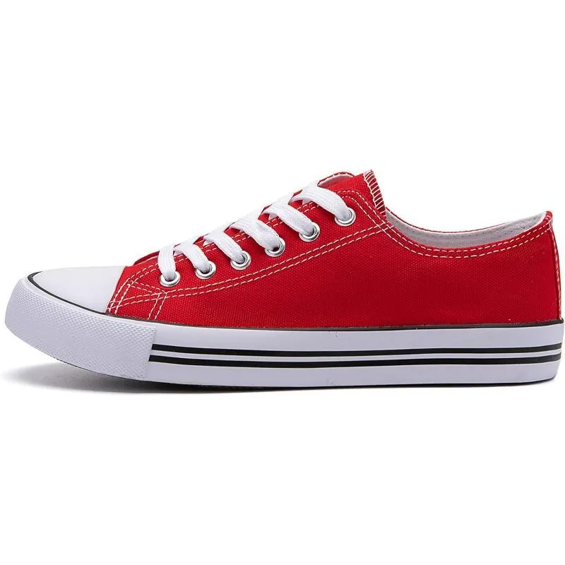 Classic Canvas Lace Up Sneakers For Women