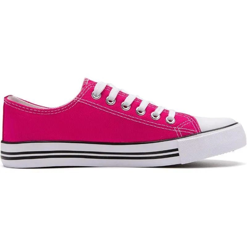 Classic Canvas Lace Up Sneakers For Women
