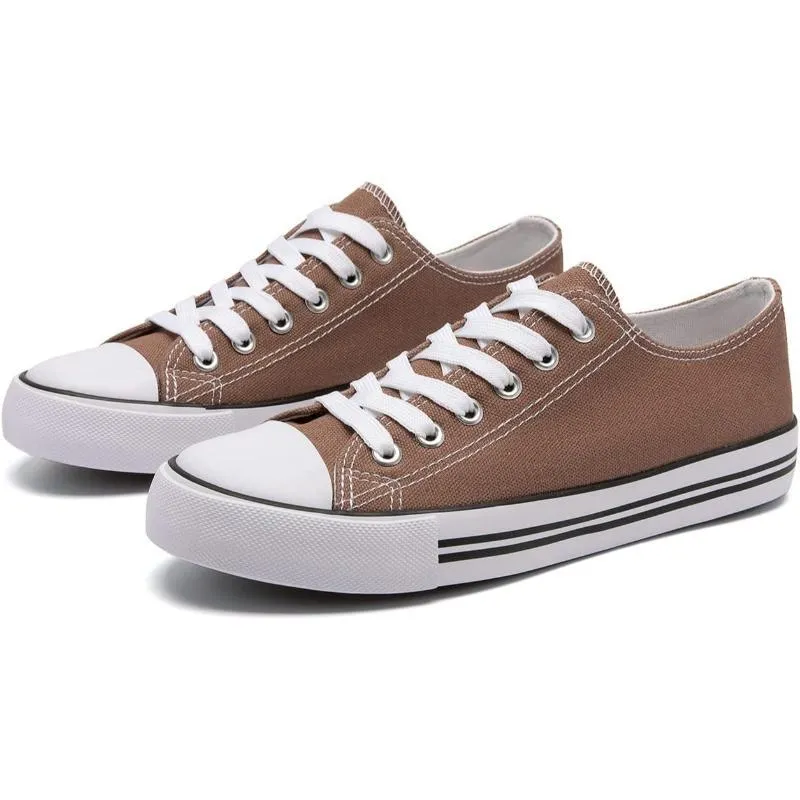 Classic Canvas Lace Up Sneakers For Women