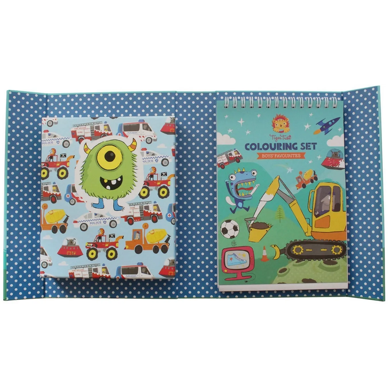 Colouring Set Boys Favourites by Tiger Tribe