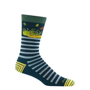 Darn Tough Men's Animal Haus Crew Lightweight Lifestyle Sock in Dark Teal