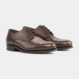 Derby Box Calf Dark Brown Shoe at Lamilago
