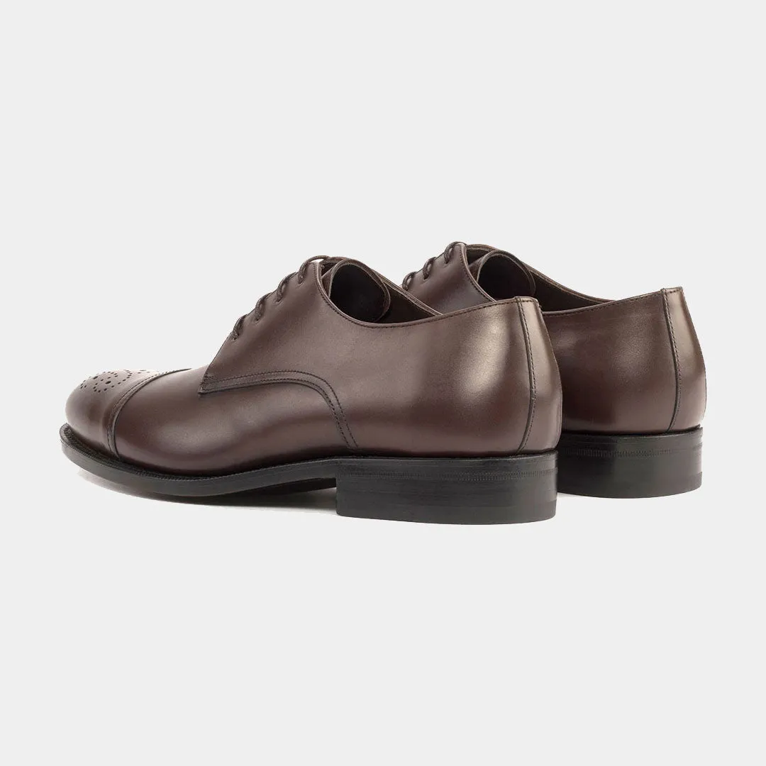 Derby Box Calf Dark Brown Shoe at Lamilago