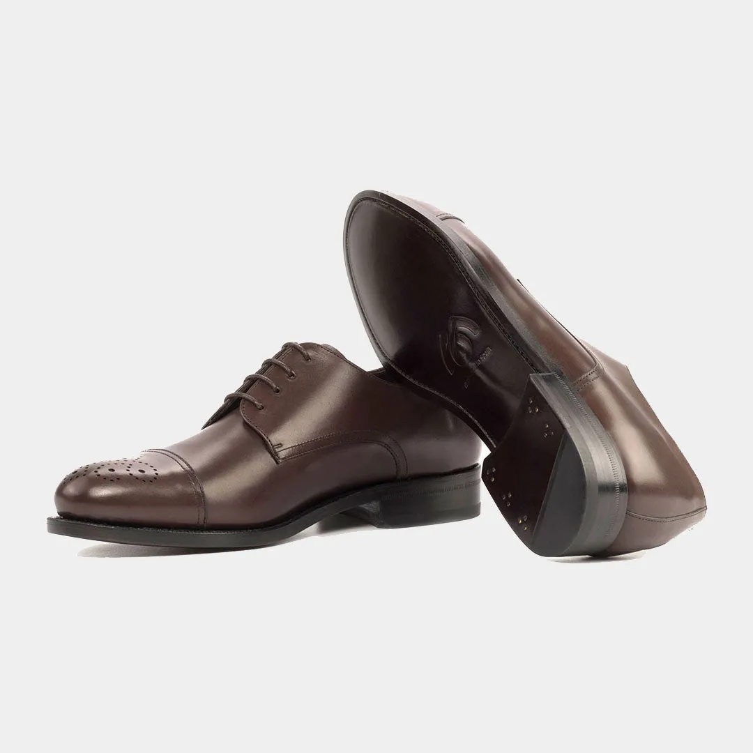 Derby Box Calf Dark Brown Shoe at Lamilago