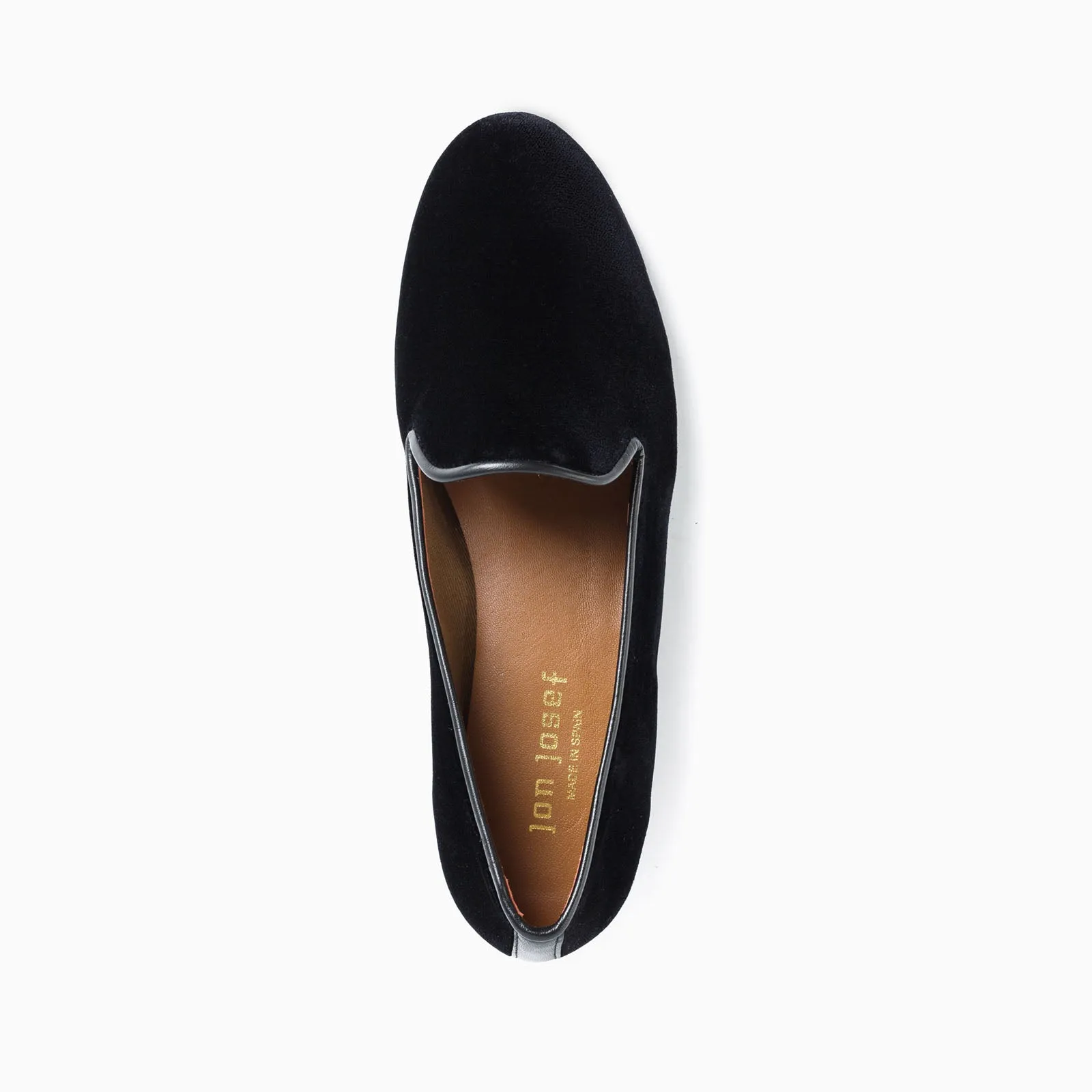 Gatsby Black Velvet Flat