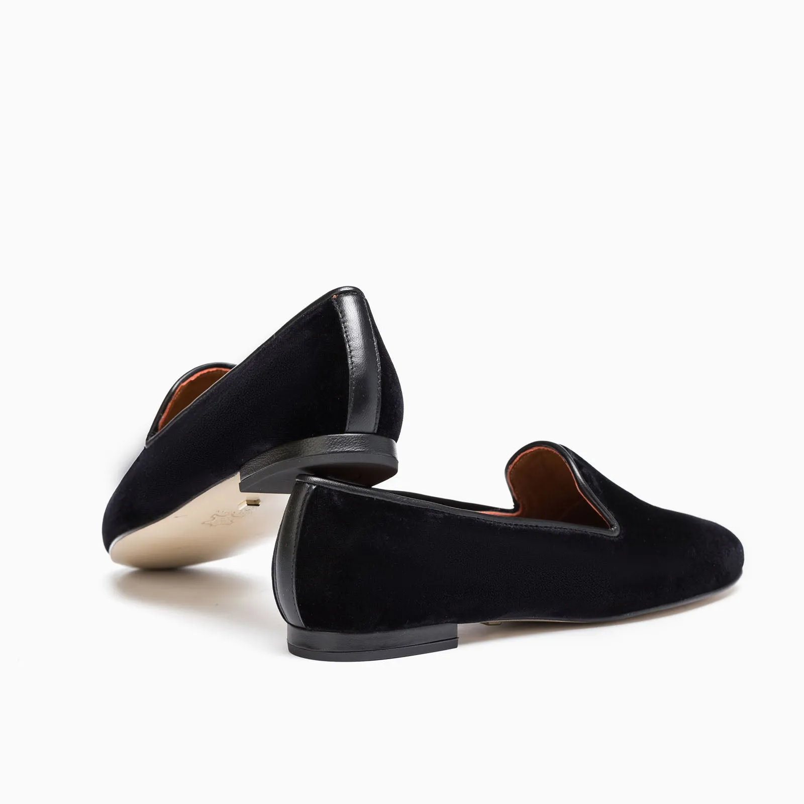 Gatsby Black Velvet Flat