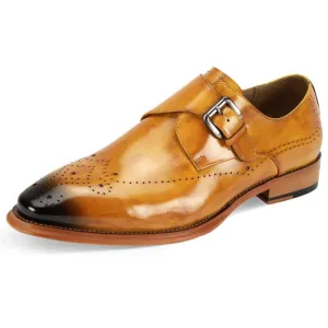 Giovanni Scotch Men's Monkstrap Jeffery Calfskin Leather Dress Fashion Design