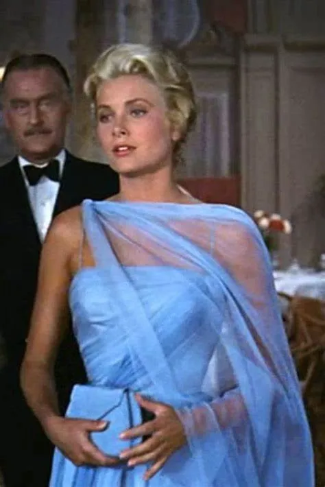 Grace Kelly as Frances Stevens Blue Dress Formal Prom Dress in To Catch a Thief