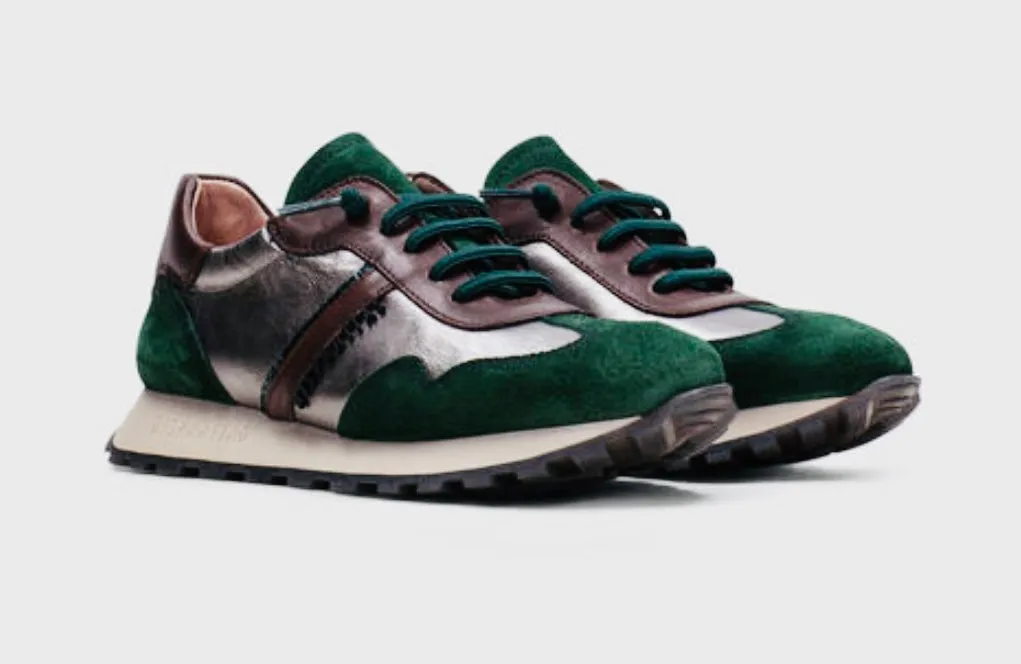 Hispanitas  forest pewter and brown sneaker