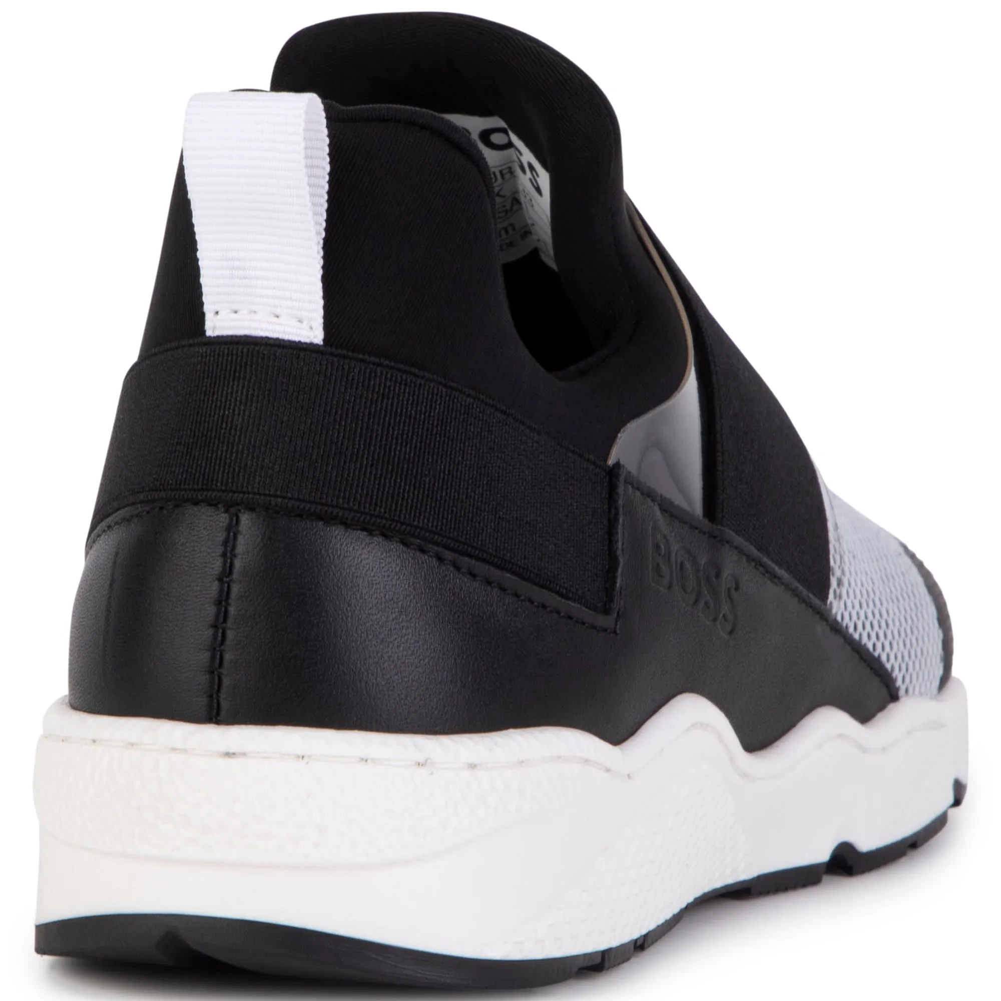 Hugo Boss Boy's Black Elasticated Trainers