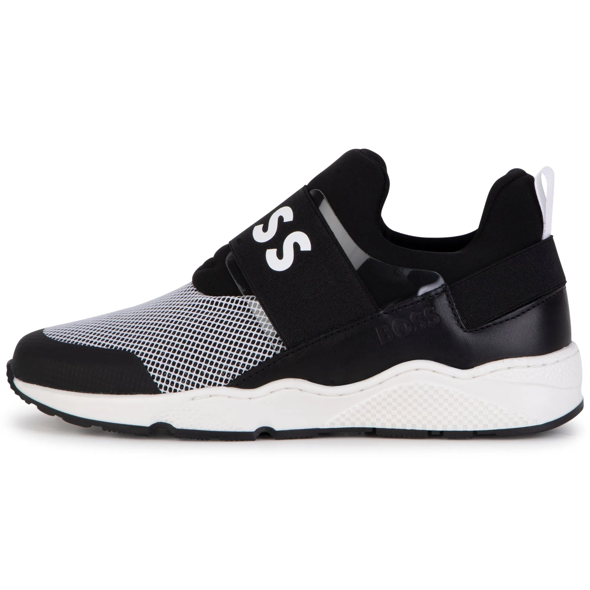 Hugo Boss Boy's Black Elasticated Trainers