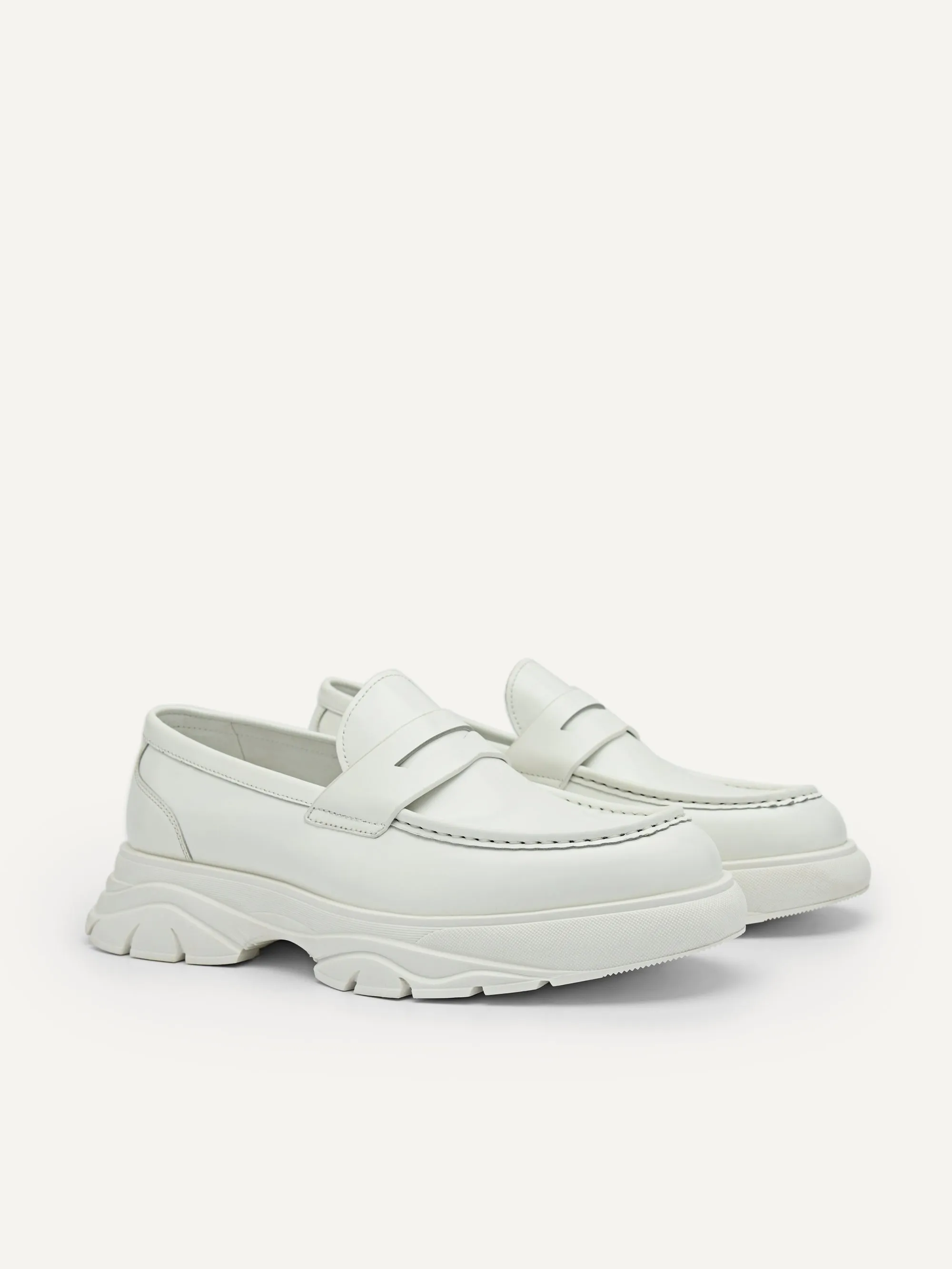 Hybrix Leather Penny Loafers