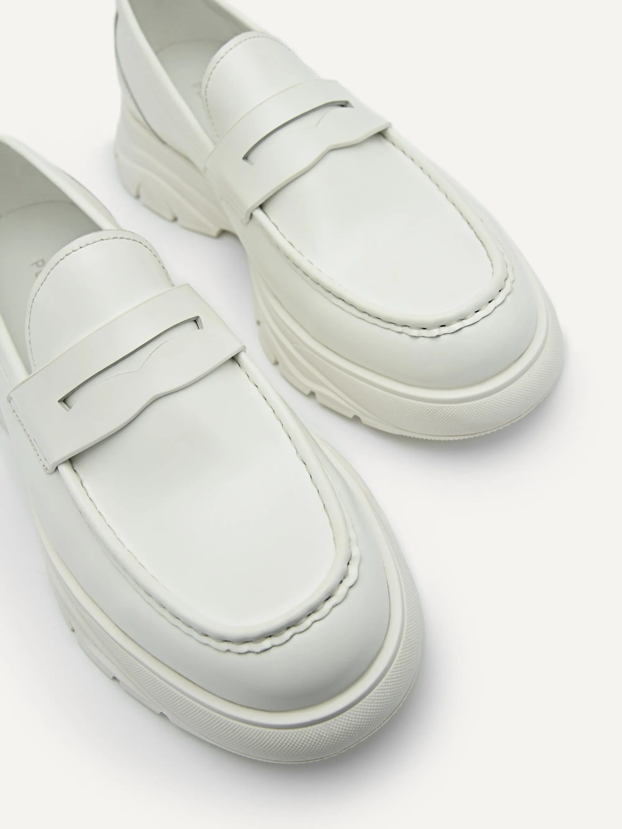 Hybrix Leather Penny Loafers