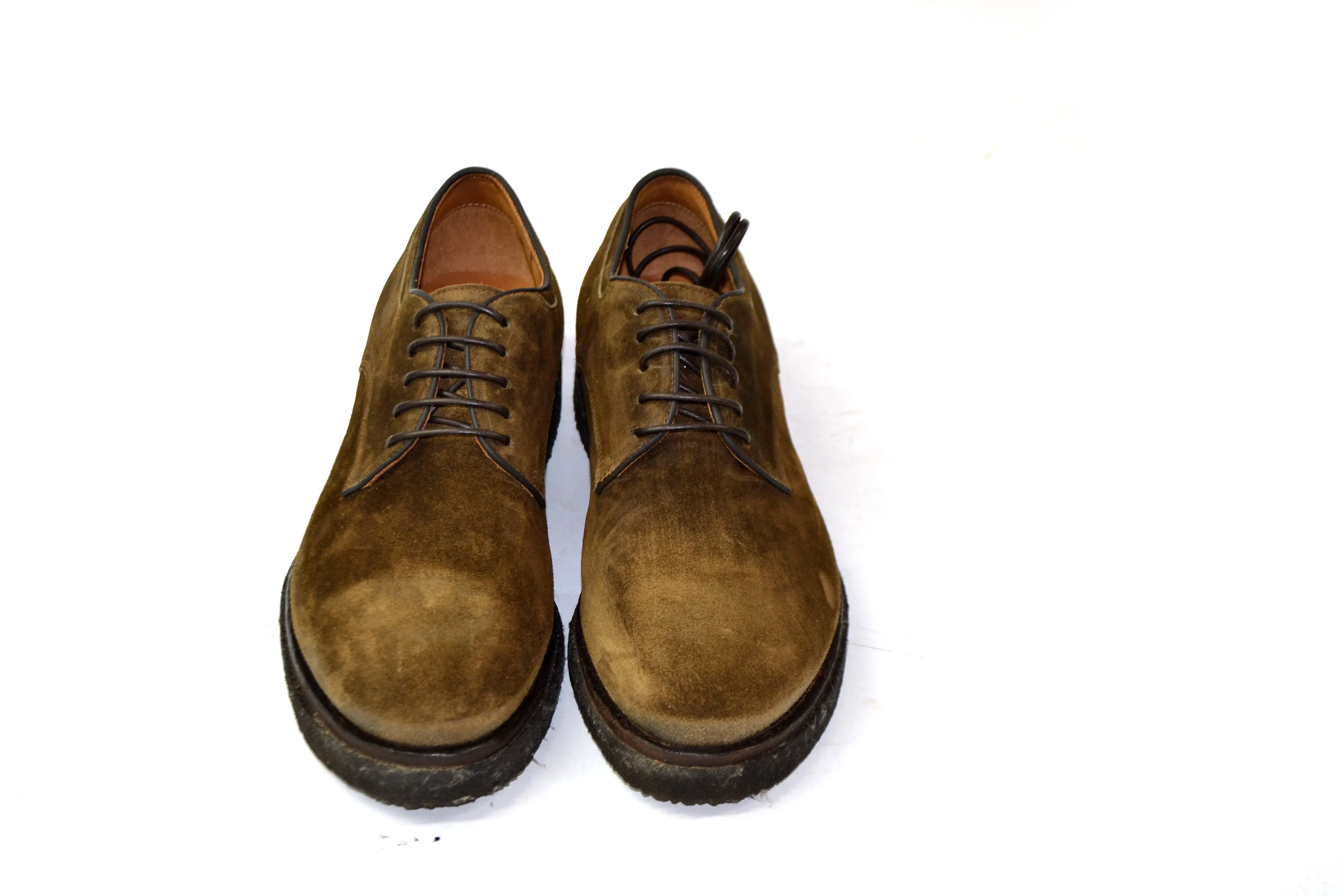 LAST PAIR 41-SUEDE NATURAL CREPE DERBY