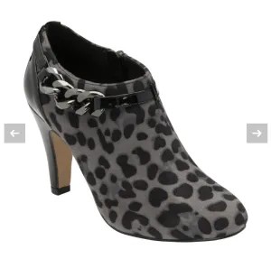 Lotus "Alison"Grey Leopard Shoe Boot