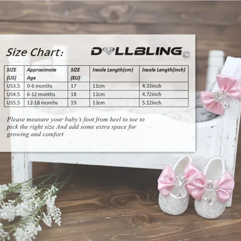 Luxurious Bling Shoes and Headpiece Set - Princess Pink