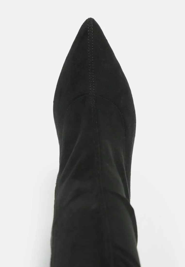 madman stretch velvet high heel boots