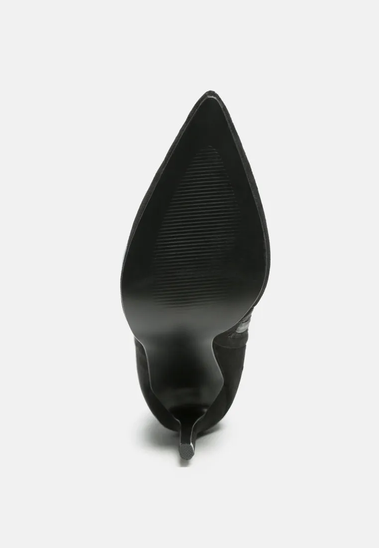 madman stretch velvet high heel boots