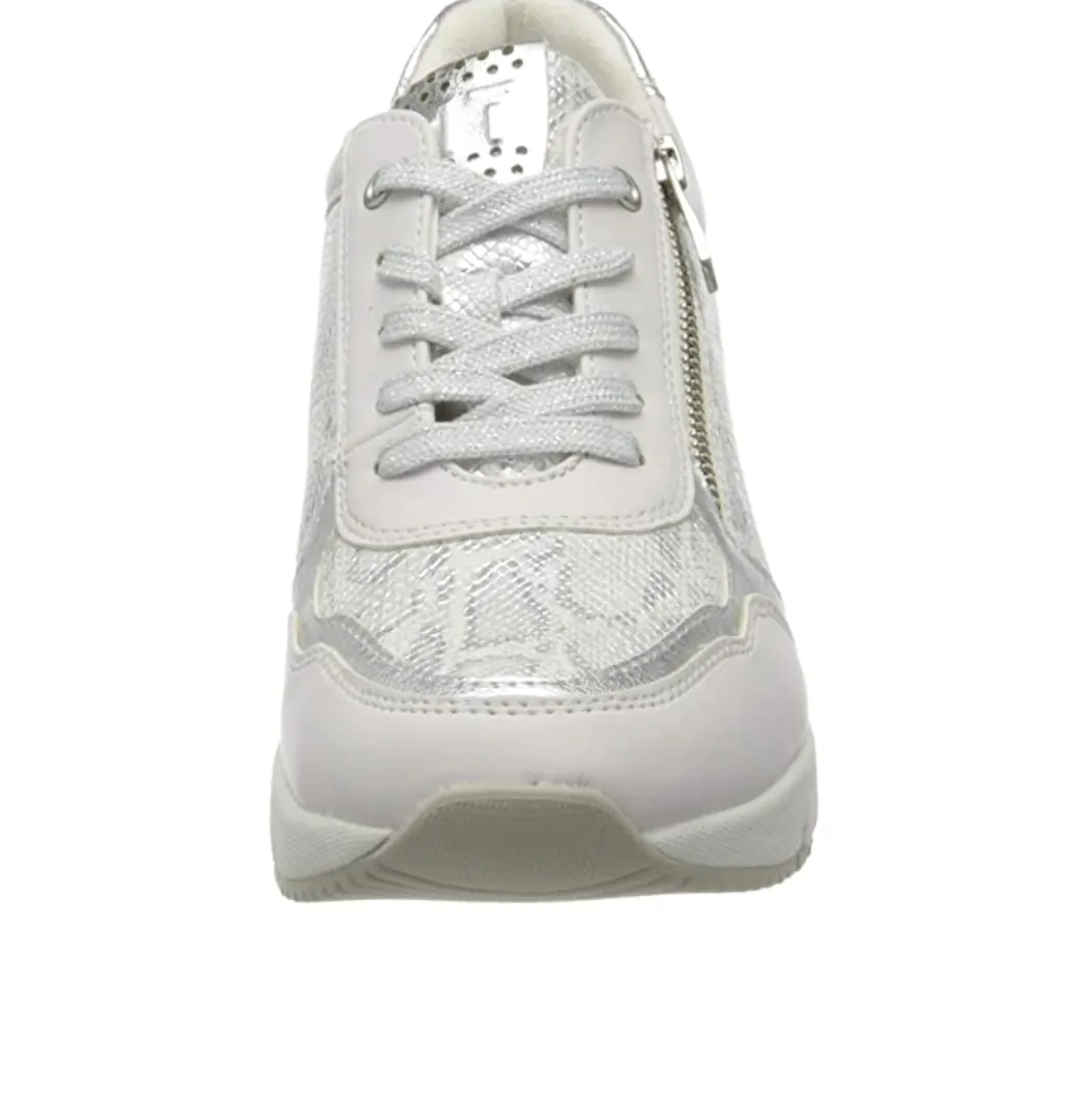 Marco Tozzi Womens Wedged Heel Fashion Trainer - White