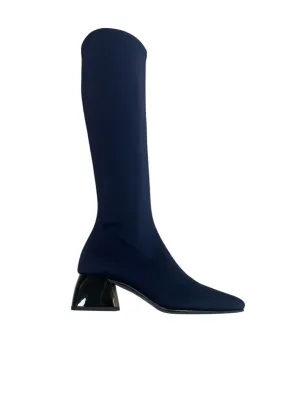 Miss Elastic navy stretch boots
