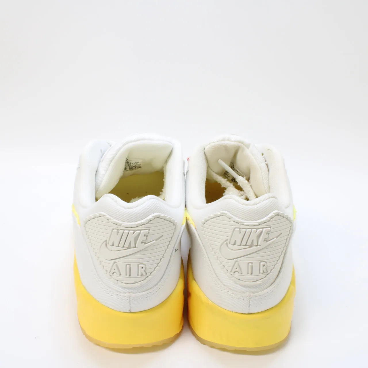 Nike Air Max 90 White Citron Pulse Alabaster Sail Uk Size 5.5