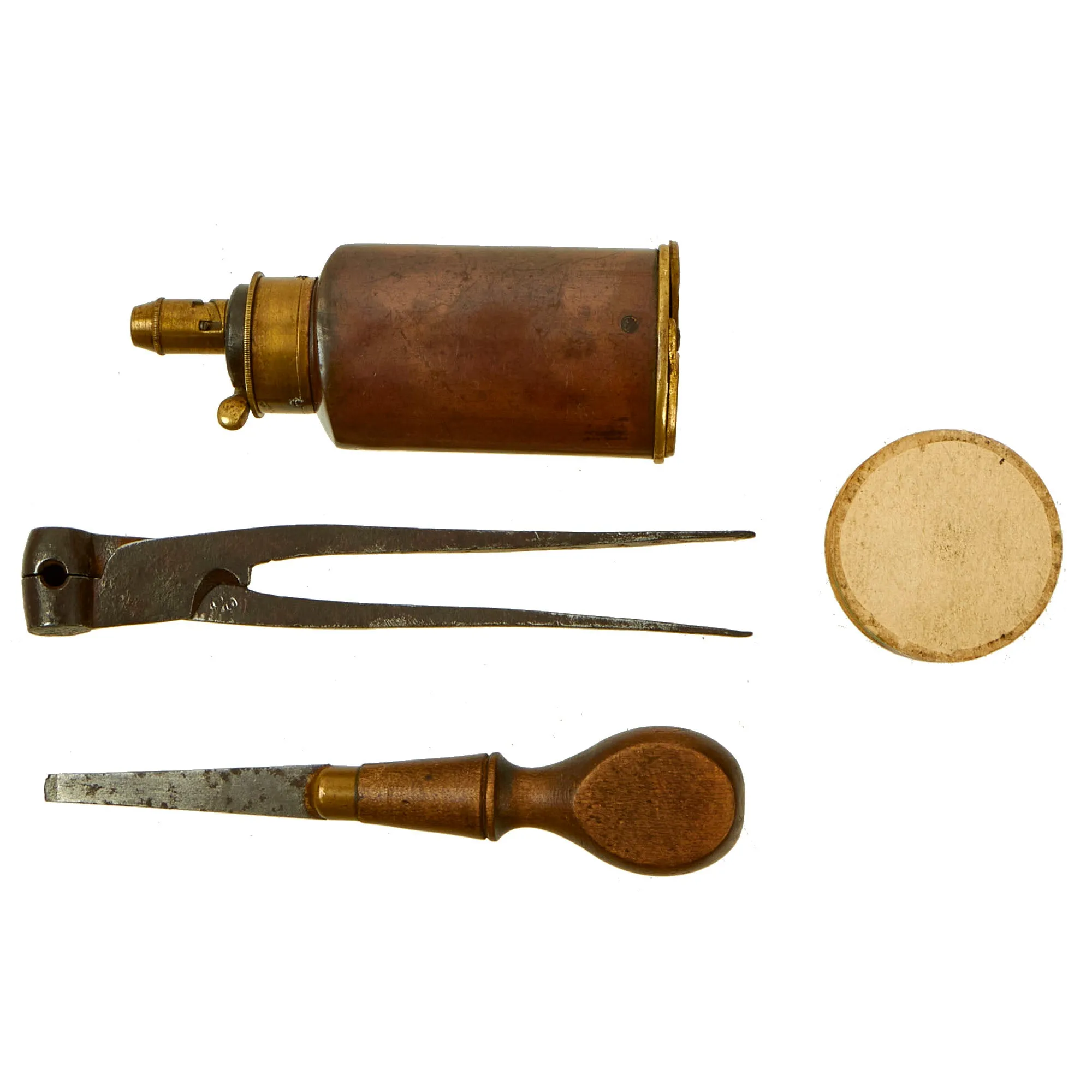 Original U.S. Cased Allen & Thurber of Norwich 1837 Patent .31cal Percussion Pepperbox Revolver with Accessories - Matching Serial 181
