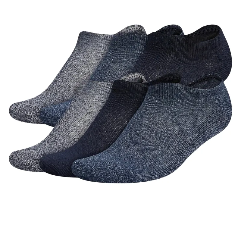 Pack Of 6 Minimalistic Style No Show Compression Socks