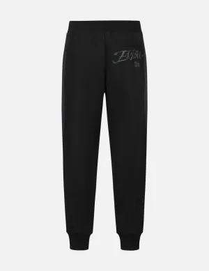 Panel Blocking with Colorful Logo Print Relax Fit Sweatpants