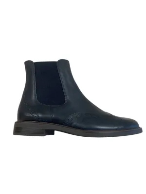 Paul Green navy leather ankle boots