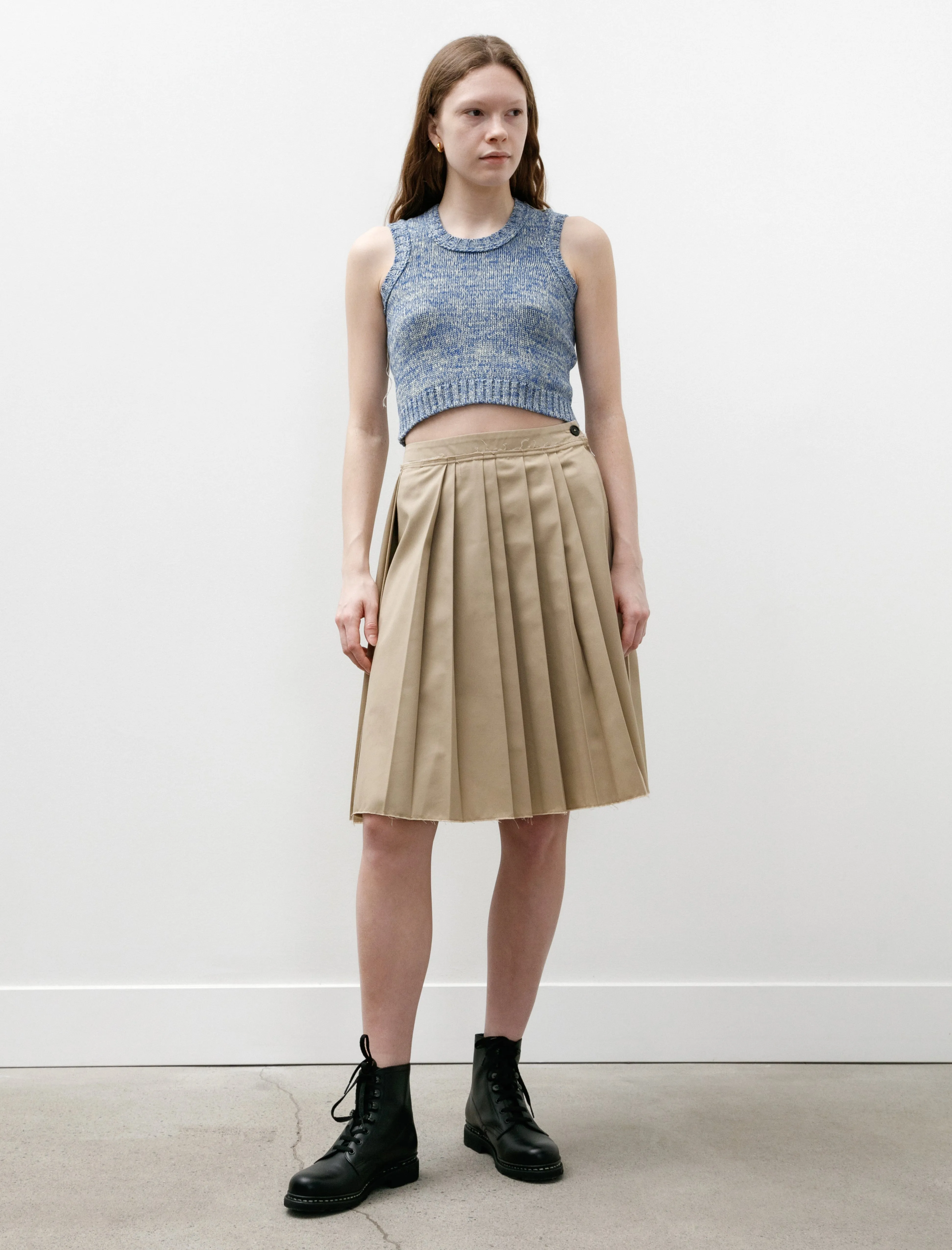 Pleat Skirt Sand