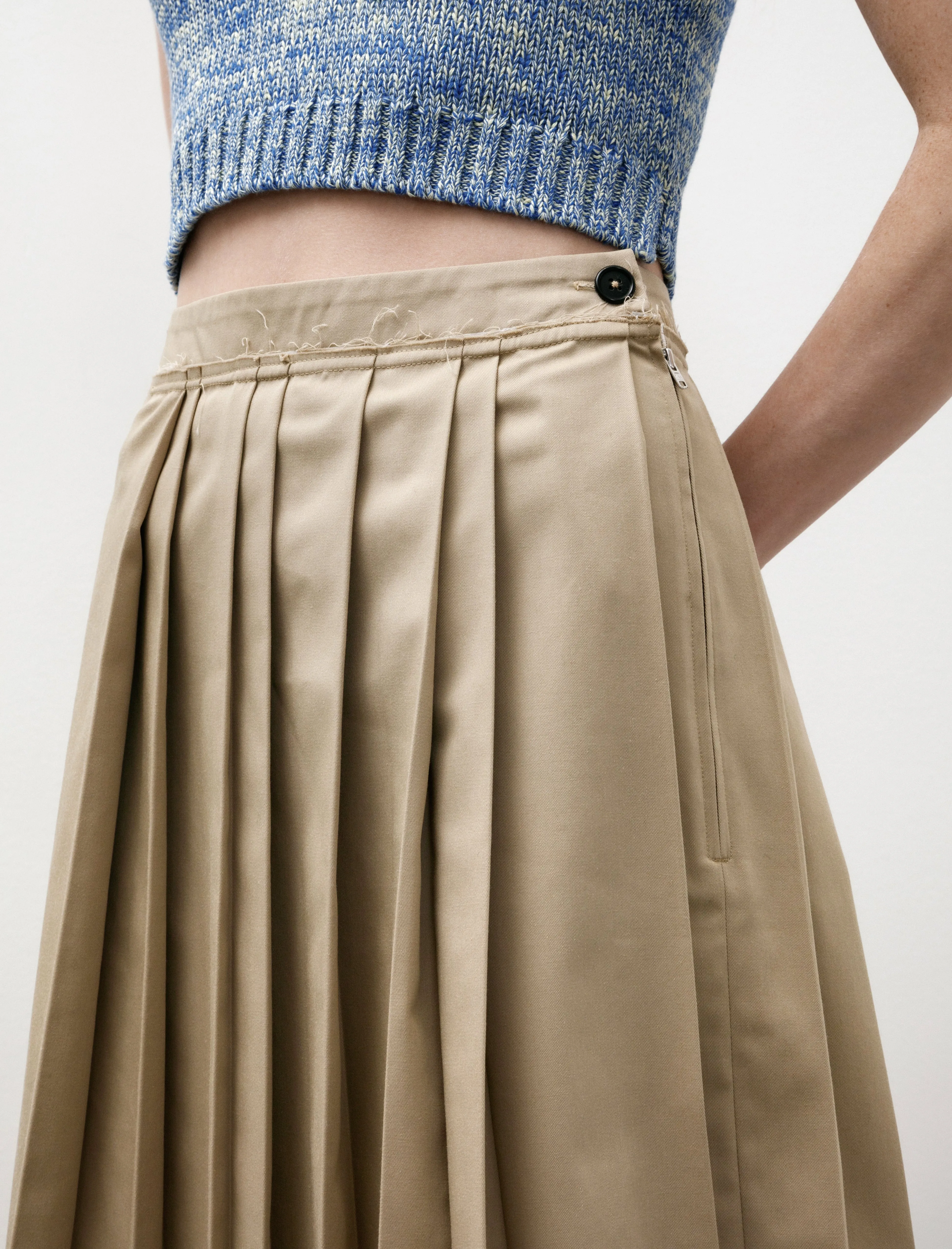 Pleat Skirt Sand